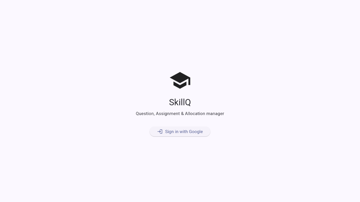 The sign-in screen