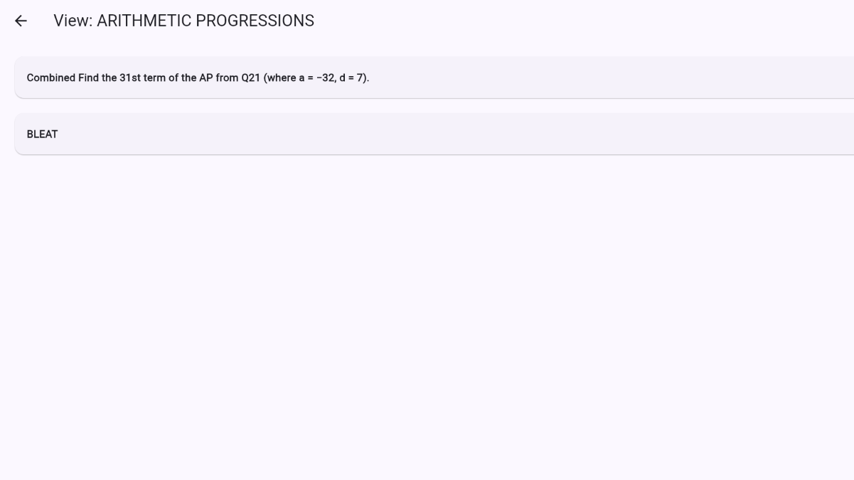 An expanded multi-step question, showing each step